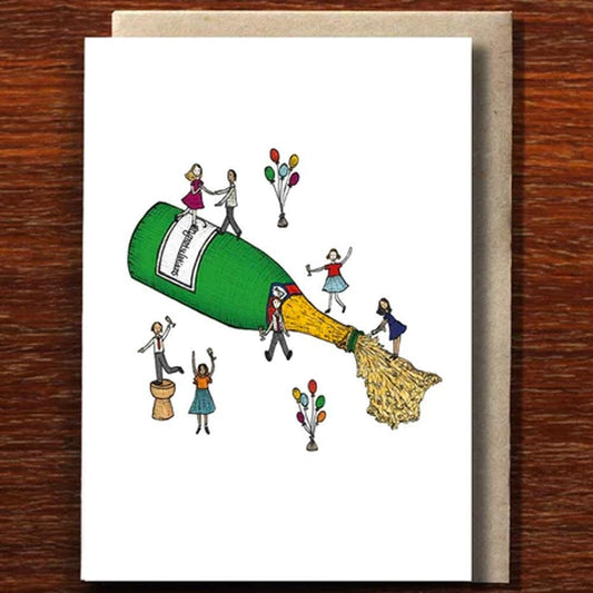 The Nonsense Maker Card - Congratulations Champagne Party