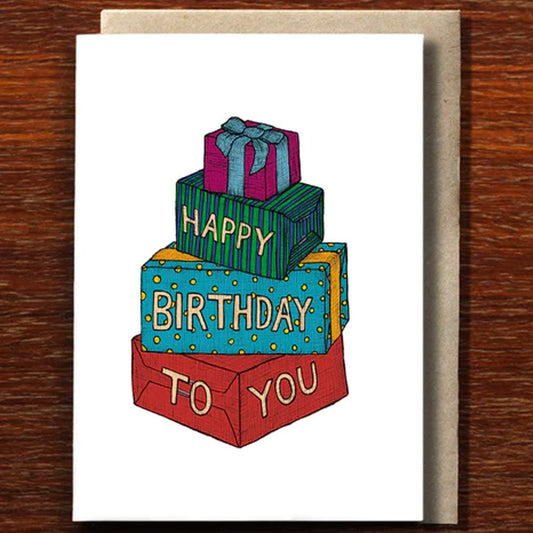 The Nonsense Maker Card - Happy Birthday Stacks of Gifts