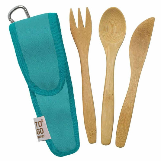 To-Go Ware Kids Bamboo Utensil Set - Berry Blue