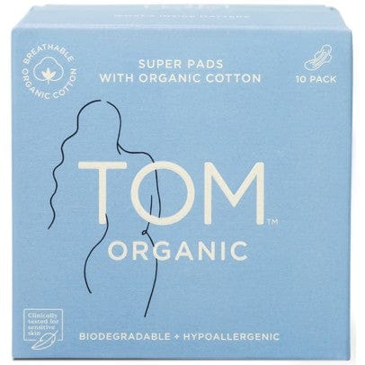 Tom Organic Cotton Pads with Wings 10pk - Super