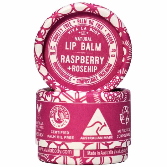 Viva La Body Vegan Lip Balm - Raspberry & Rosehip
