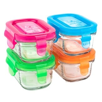 Wean Green Glass Containers 4 Pack 150ml - Wean Tub Garden