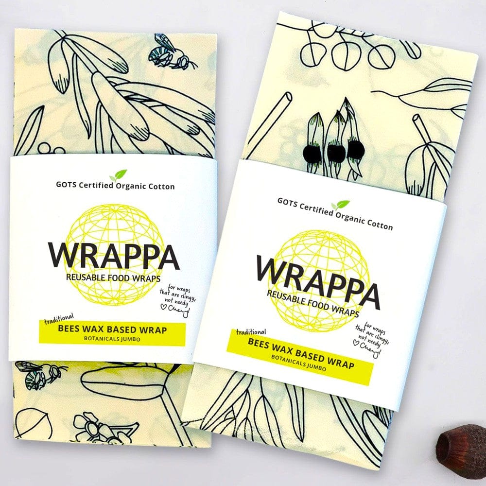 WRAPPA Beeswax Organic Cotton and Wax Wrap - Jumbo Individual