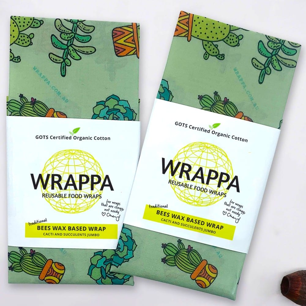 WRAPPA Beeswax Organic Cotton and Wax Wrap - Jumbo Individual