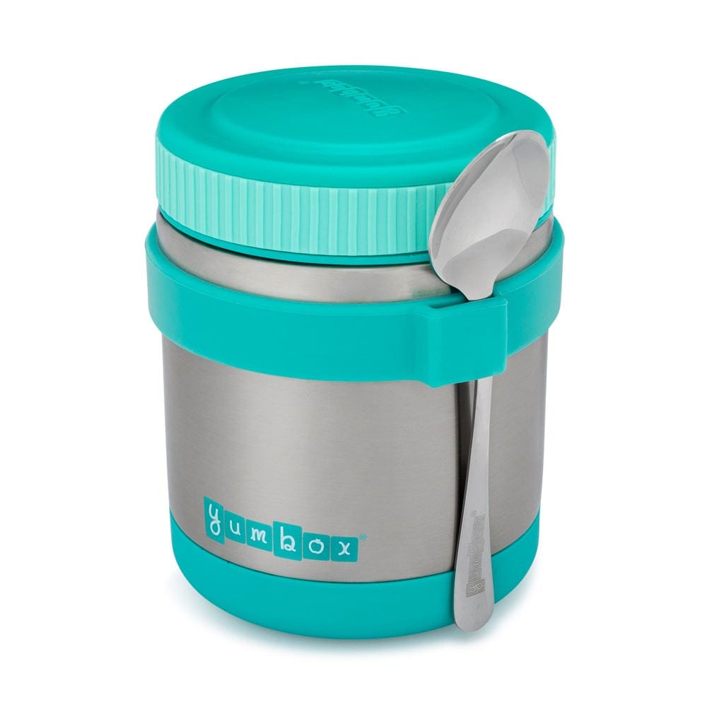 Yumbox Zuppa Insulated Food Jar with Spoon 415ml - Caicos Aqua